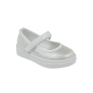 נעלי סניקרס בלרינה - לבן-כסוף