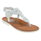 סנדלי אצבע קלועים נמרוד - לבן-מראה