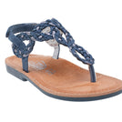 סנדלי אצבע קלועים נמרוד - כחול-כסוף