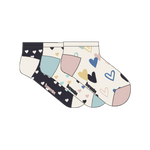 מארז 3 קרסוליות לב צבעוני - נעלי נמרוד