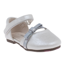 נעלי בלרינה פעוטות - לבן-כסוף