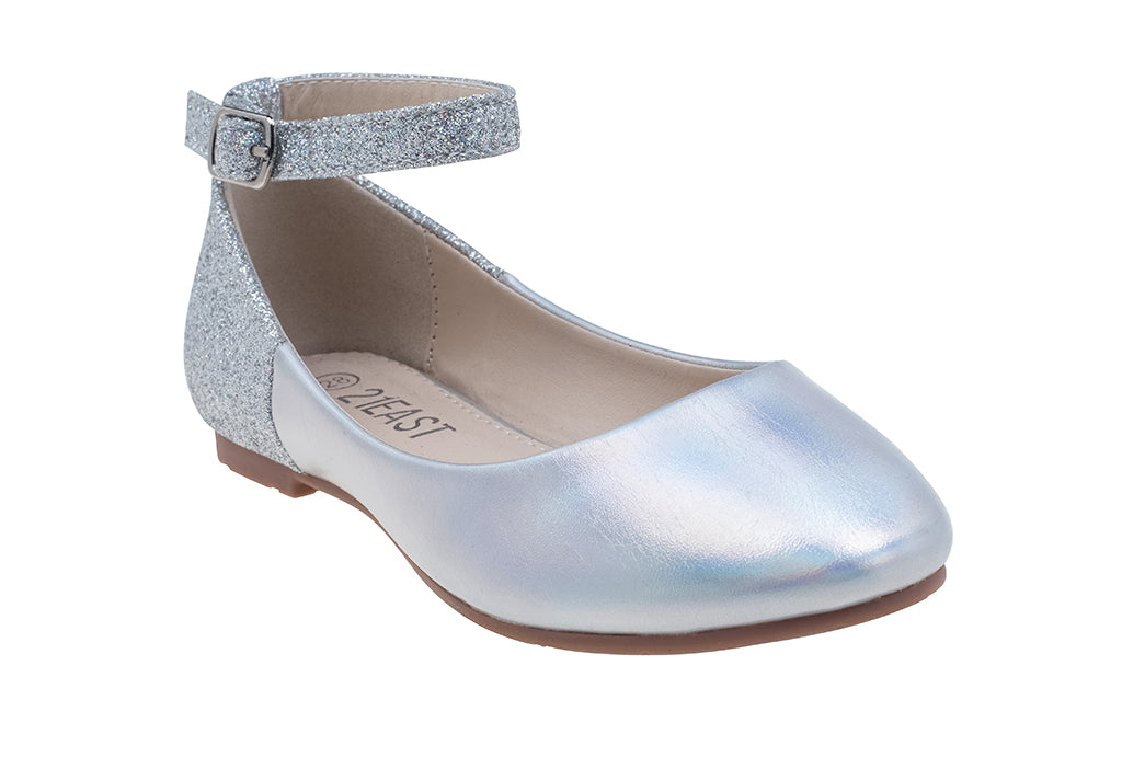 בלרינה סגירת קרסול כסוף - 21EAST - נעלי נמרוד