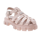 סנדלי פלטפורמה 21EAST - nude