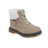 מגפון עור בשילוב פרווה אלפנטן - נעלי נמרוד