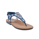 סנדלי בנות אצבע אתניים - כחול-מיוחד