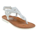 סנדלי אצבע קלועים נמרוד - לבן-מראה