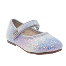 נעלי בלרינה פעוטות נצנצים - לבן-מולטי