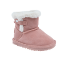 מגפון עור בשילוב פרוותי אלפנטן - ורוד-עתיק