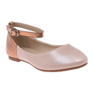 בלרינה 21EAST סגירת קרסול ורוד - בז-כסוף