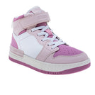 נעלי ספורט אופנה סקייט גבוהות - לבן-ורוד