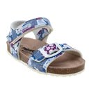 סנדלי שעם בנות - תכלת-פרחוני