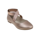 נעלי בלרינה סגירת קרסול - זהב-ורוד