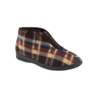 נעלי בית "קיפי" משובצות רוכסן (מידות 35-46) - חום-שילוב