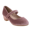 נעלי בלרינה עקב נצנץ - ורוד-עתיק-קטיפה