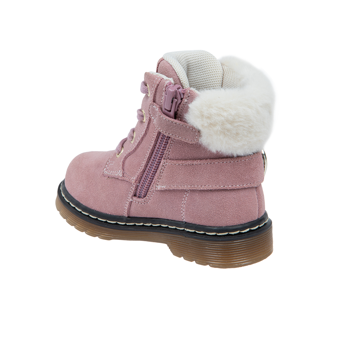 מגפון עור בשילוב פרווה אלפנטן - נעלי נמרוד