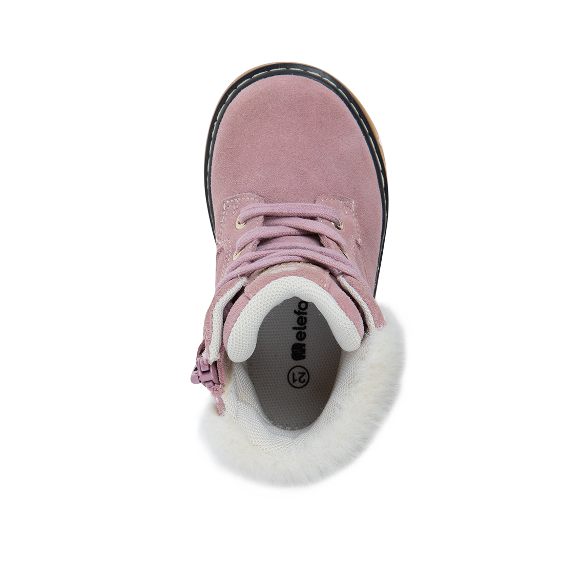 מגפון עור בשילוב פרווה אלפנטן - נעלי נמרוד