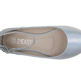 בלרינה סגירת קרסול כסוף - 21EAST - נעלי נמרוד