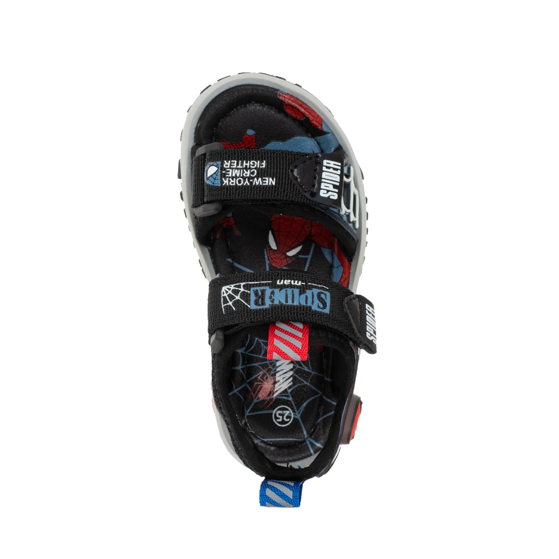 סנדלי תאורה ספיידרמן מארוול דיסני - נעלי נמרוד