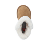 מגפון עור בשילוב פרוותי אלפנטן - נעלי נמרוד