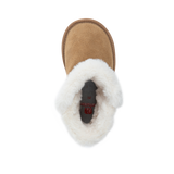 מגפון עור בשילוב פרוותי אלפנטן - נעלי נמרוד