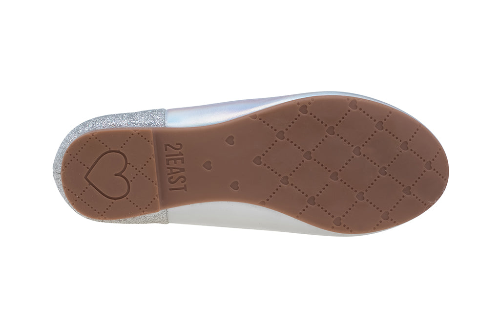 בלרינה סגירת קרסול כסוף - 21EAST - נעלי נמרוד